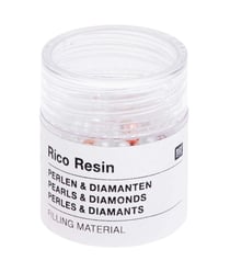 Mélange de Perles, Diamants et Globules pour Résine - Créez des Bijoux Éblouissants - Rico Design Or rose