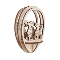 pces à insér.bois Amis Pâques,FSC MixCred, nature, 5 pces, 10cm Oeuf, 1kit