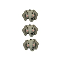 3 boutons fantaisies scrapbooking décoration couture ELEPHANT