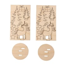 Pce insér.bois Licorne d'hiver,FSCMixCre, nature, 8,2cm, ø 6cm, 2kit