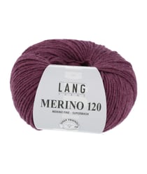 Pelote de laine à tricoter MERINO 120 - Lang Yarns Rose (566)
