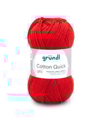 Fil à tricoter COTTON QUICK UNI - Gründl - PPSC - certifié Oeko-Tex 120 Rouge