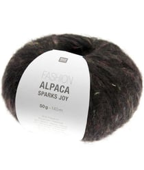 Pelote d'alpaga à tricoter Fashion Alpaca Sparks Joy - Rico Design 08 Noir