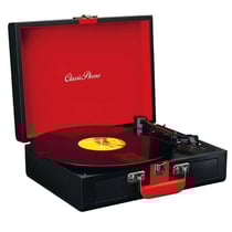 Platine Vinyle Convertisseur Lenco TT-110 - 33, 45 et 78 RPM - Bluetooth - Noir et Rouge
