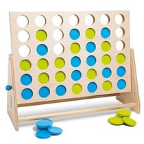 4 a la suite géant en bois - 4 en ligne xxl - puissance 4 - jeu de stratégie