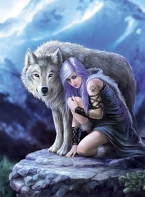 Puzzle protector 1000 pieces - anne stokes - collection loup - clementoni - 39465
