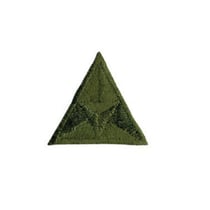 Lot de 3 écussons thermocollants mouche triangle brodé kaki 2x2cm