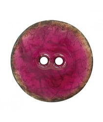 Carte de 1 bouton Coco laqué Bordeaux 40mm - Union Knopf Rouge