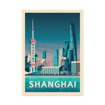 Affiche 30x40 cm - Shanghai - Olahoop Travel Posters