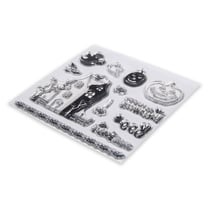 Clear Stamps - Halloween, 102,5x97mm, 13 motifs, 1feuille