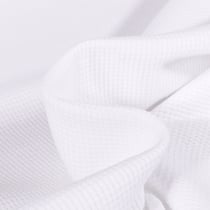 Tissu Jersey Nid d'abeille uni Blanc - Au mètre