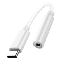 Adaptateur Audio USB-C vers Jack 3.5mm Son de Haute Qualité Compact Léger Blanc