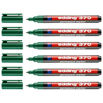 Lot de 6 marqueurs permanents pointe ronde 1 mm - EDDING - Vert - 370