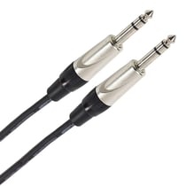 Plugger, câble stéréo guitare instrument 3m Jack TRS mâle 6,35mm / Jack TRS mâle 6,35mm.