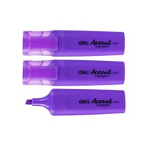 Lot de 3 Surligneurs pointe biseautée 1-5mm - DELI - Violet