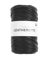 Fil à crocheter CREATIVE LEATHERETTE - 150gr - Rico Design 03 Noir