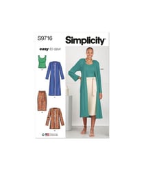 Patron Simplicity 9716 - Haut en tricot du 32 au 48 FR taille n°FR 40-48