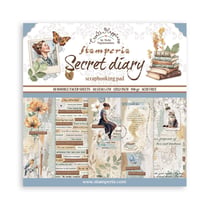 Pochette de 10 feuilles recto verso Stamperia Secret diary