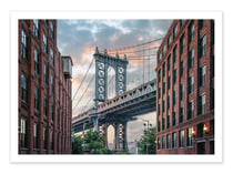 Affiche 50 x 70 cm -  Manhattan bridge - Manjik Pictures