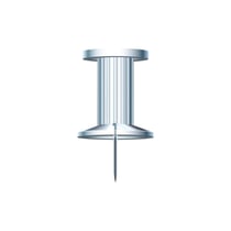 Boîte de 25 épingles Push Pins - Hauteur de pointe 7mm - 10mm de diamètre - Cristal - Exacompta