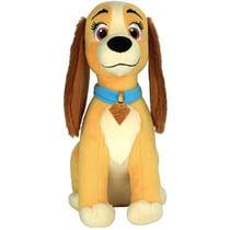 Grande peluche disney : chienne miss lady avec son 48 cm - chien belle et le clochard