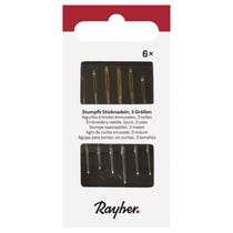 Aiguilles à broder émoussées, 3 tailles, blister 6 pces