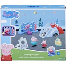 L'aquarium de peppa pig + 7 accessoires + 2 figurines : peppa le cochon et papa pig - hasbro - f4411