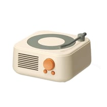 Enceinte Bluetooth Vintage Son Surround 360° Connexion Stable Haut Fidélité Beige YONIS