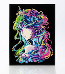 DIAMOND DOTZ kit fond noir suédine - Princesse animé japonais