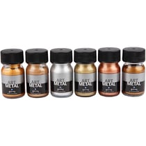 Peinture Art Metal - Assortiment couleurs métalliques - 6 x 30 ml