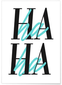 Affiche Haha | A3 : 29,7x42cm