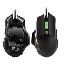 Souris Gamer Pc Filaire USB 2.0 3800 Dpi Ordinateur Lumière LED 6 Boutons Noir YONIS