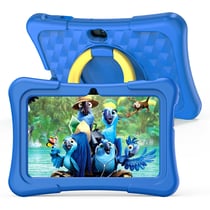 Tablette Enfant 7 Pouces Android 13 Antichoc Multilingue Avec Contrôle Parental + SD 256Go Bleu YONIS