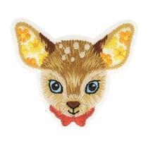 Ecusson thermocollant biche 5cm x 4,5cm