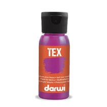 Peinture pour tissus - Fuchsia - Opaque - Peinture à l'eau - Tex - Darwi - 50ml