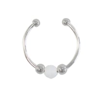 Bague anti-stress "Intuition" Lune argentée - Omsaé