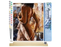 Peinture par Numéro Figured'Art - Courbes Estompées - Kit de Loisir Créatif DIY Numéro d'Art Complet - 40x50cm toile roulée + châssis en bois à monter