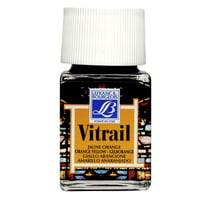 Peinture vitrail - Lefranc Bourgeois - Jaune orange - Flacon de 50ml