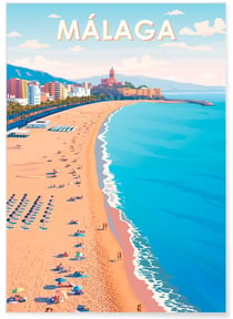 Affiche Málaga | A3 : 29,7x42cm
