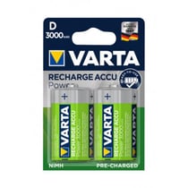 Pile rechargeable Varta - D - NiMH 3000 mAh - Multicolore - Lot de 2