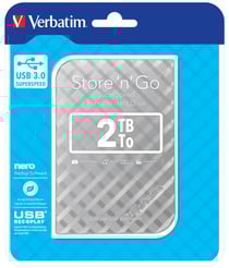 Disque dur externe 2TO VERBATIM Store N Go 3.0 argent