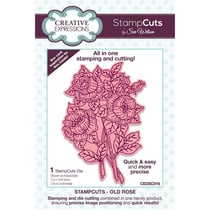 Matrice de découpe avec tamponnage - Fleur rose - StampCuts - Creative Expressions