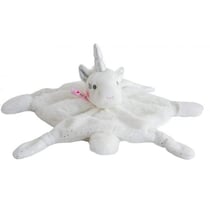 Doudou plat lucie la licorne argent 22 cm - doudou et compagnie - dc3276