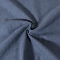 Tissu 100% Lin uni Bleu denim