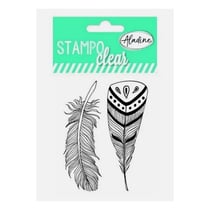Tampon transparent scrapbooking Aladine PLUMES