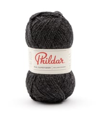 Pelote de laine à tricoter SUPER BABY - 25GR - Phildar - certifié Oeko-Tex Anthracite chiné