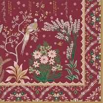 4 serviettes en papier découpage collage 33 cm Easy Life OISEAU FLEUR ORNEMENT