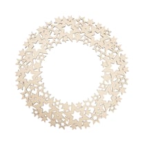 Cour.d'ornement bois,FSC MixCred, ø35cm, nature, 10 pièces, avec traverses,4,8cm,boîte 1kit