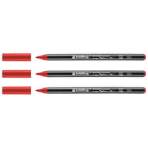 Lot de 3 Feutres Porcelaine 1-4 mm - EDDING - Rouge - Pointe Pinceau