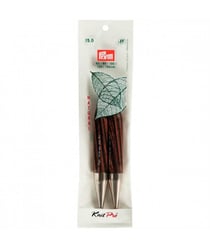 Aiguilles interchangeables longues bois NATURAL N° 3 à 15 à l'unité - Prym Marron (n°15)